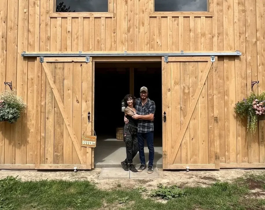 La boutique libre-service de La Récolte de la rouge à Brébeuf, dans les Laurentides.