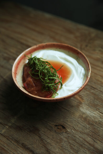 rhubarbe rôtie au miel