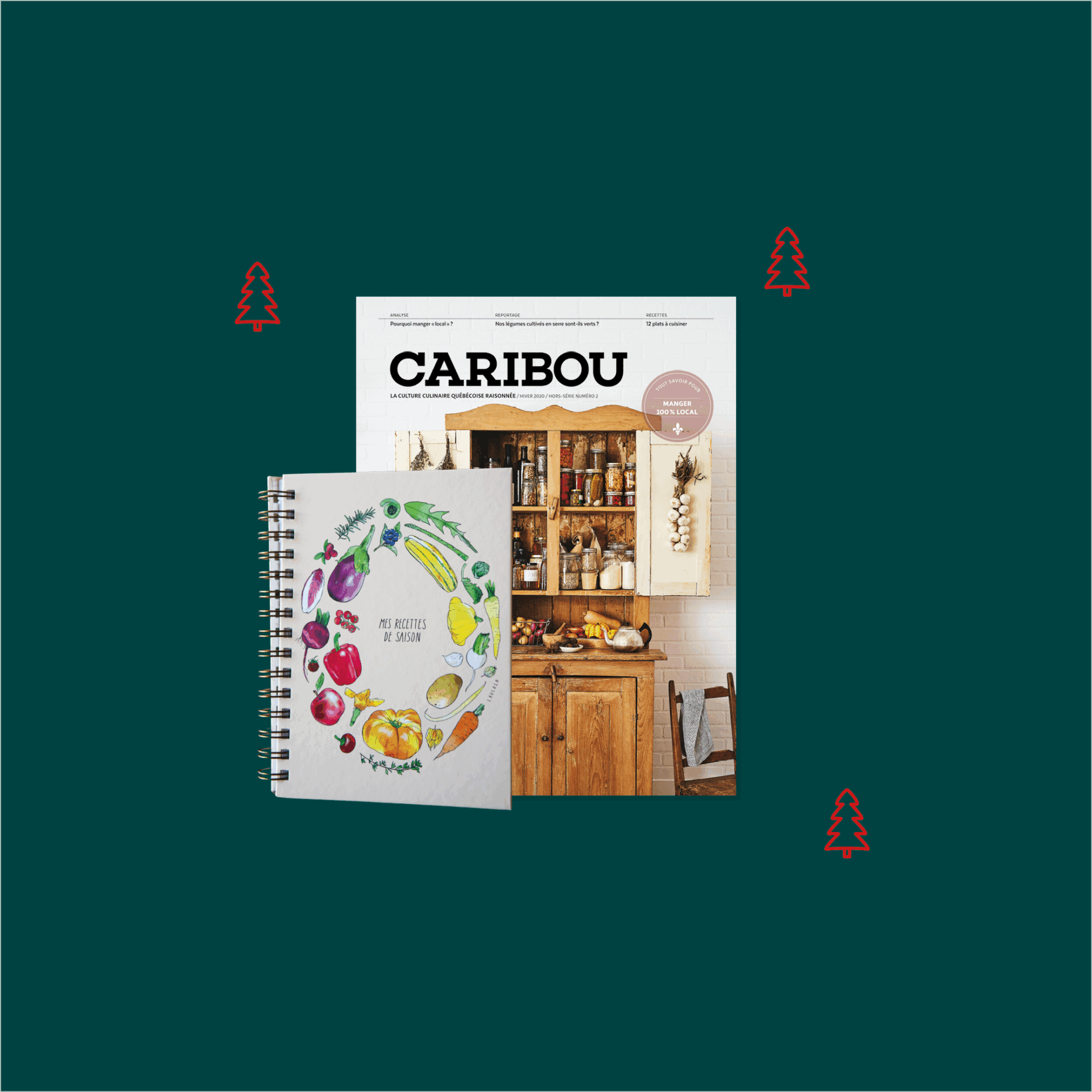 Duo cuisine: carnet de recettes + hors-série Manger 100% local