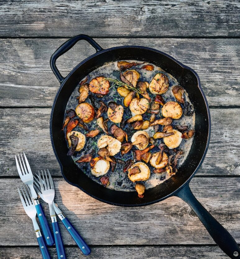 Recette pétoncles et champignons