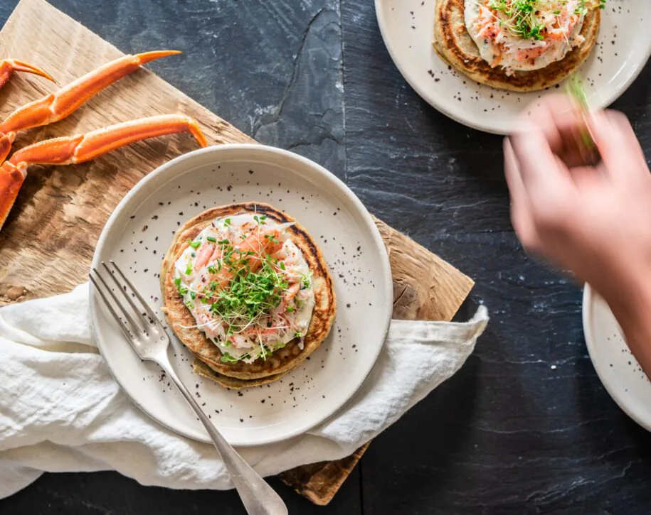 Blinis de crabe